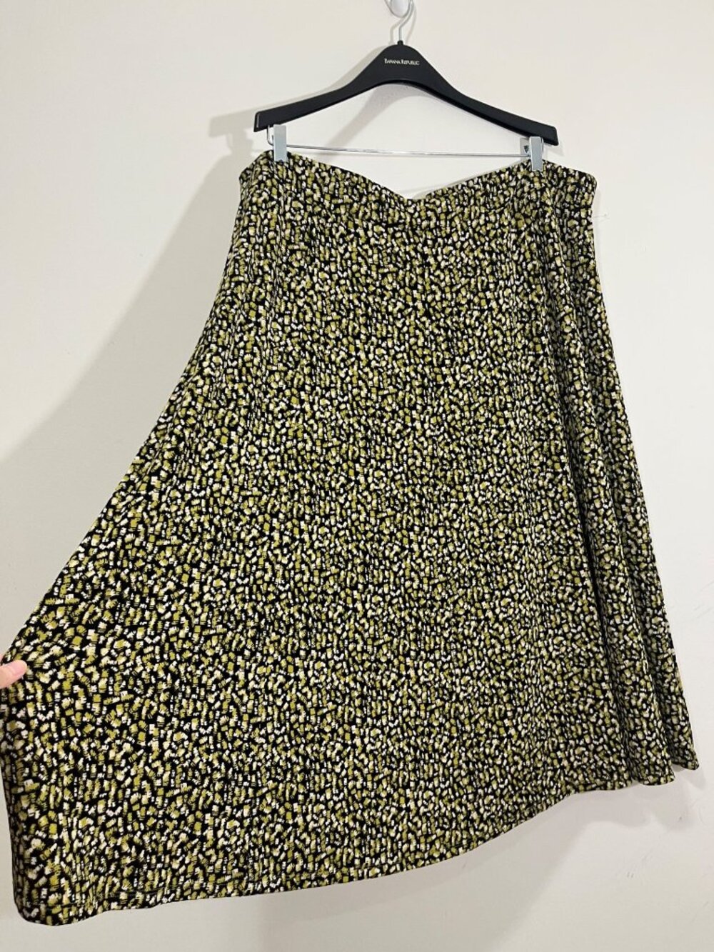 NWOT Coldwater Creek Slinky Midi Print Skirt Plus 3X Travel Knit Pull On Stretch